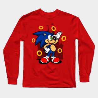 Cute Funny Gamer Mouse Cartoon Mashup Parody Gift For Gamers Long Sleeve T-Shirt